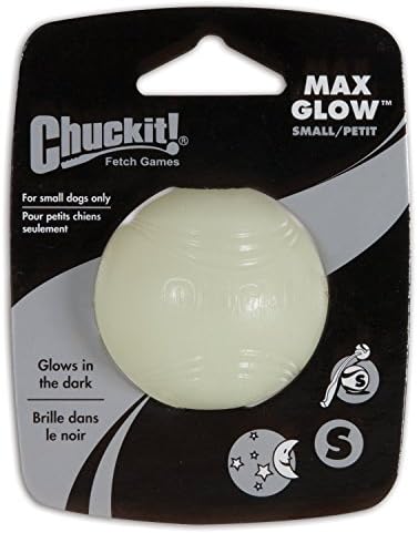 Chuckit 32312 Mali sjaj bijeli Max Glow Ball Dog igračka