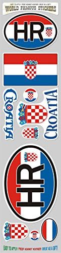 Hrvatska 10 naljepnica postavljena Hrvatska naljepnica naljepnica Stiker Stiker Car Auto Bike Laptop