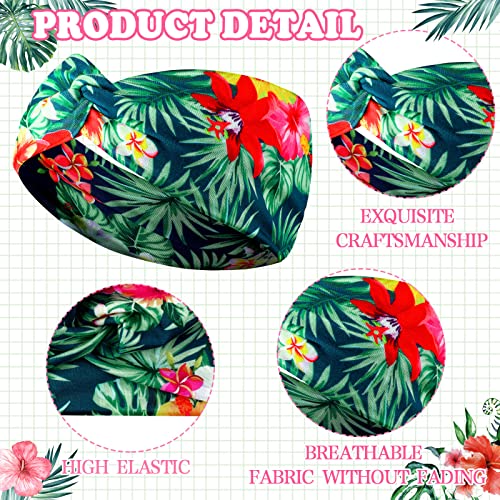 20 kom ženske trake za glavu za plažu boho ljetne havajske trake za glavu s čvorovima cvjetna Vintage traka za glavu elastični turban