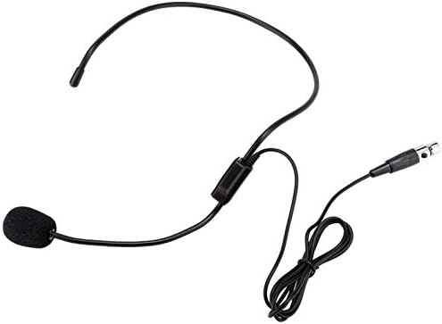 ASHATA MINI MIC, MINI XLR 3 PINS TA3F utikača Mic za nošenje glave, profesionalni mikrofon s bežičnim slušalicama, za bežični odašiljač