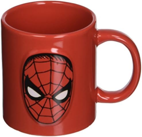ICUP Marvel Spider-Man lica utisnuta logotip keramička krigla, 20 oz, bistro