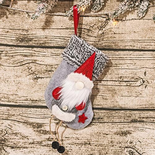 Božićna velika klasična figura božićna čarapa za bombon torbu Božićni ukrasi Božićni privjesak Viseći vijenac
