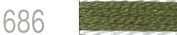Lecien Japan 2512-686 COSMO FLOSS FLOSS COMPOIDERY, 8M, SKEIN GREEN