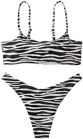 Višebojni ženski kupaći kostim Top prugasti seksi plaža za tisak bikinija Podijeljeni kupaći kostimi Tankinis set plus veličina