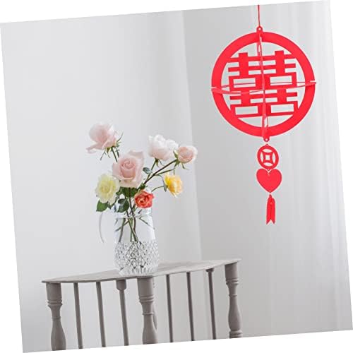 Tofficu Happy Word vjenčana soba vjenčanje kineski dekor dekor crveni vijenac kineska nova godina ukrašavanje kineske riječi dekor