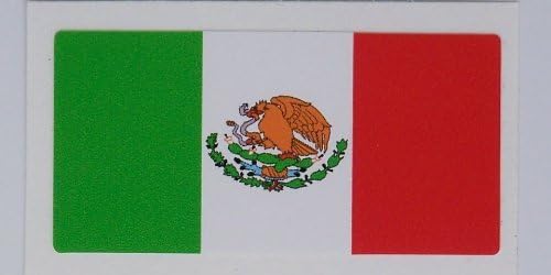 3 - Meksička zastava tvrdi šešir/naljepnice s kacigama 1 x 2 H116