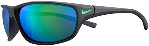 Nike EV1131-003 Rabidne sunčane naočale Mat crno/naponski zeleni okvir Boja, siva s zelenim ogledalom objektivom nijansa