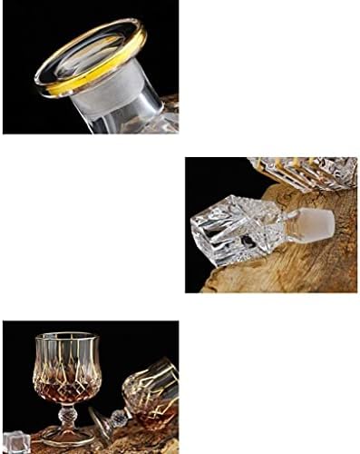 Dekanter za viski dekanter za vino viski poklon set od 7 dijelova 1 dekanter + 6 vrhunskih čaša od kristalnog likera Bourbon dekanter