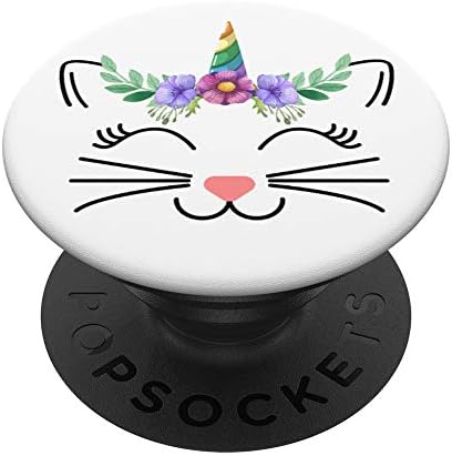 Mačka Unicorn Girls Women Kittycorn Telefon Grip - Ljubitelj mačaka Popsockets Popgrip: zamjenjivi prianjanje za telefoni i tablete