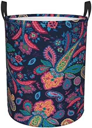 Apstraktna psihodelična cvjetna torba za odjeću s ručkama košara za rublje igračke spavaća soba kupaonica srednje veličine