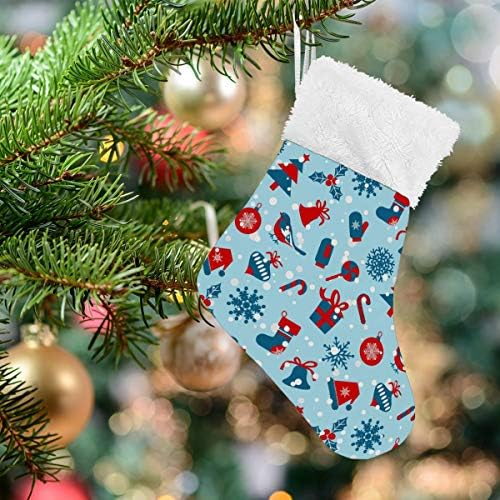 Alaza božićne čarape božićne snježne pahuljice klasične personalizirane ukrase za male čarape za obiteljski blagdanski dekor set od
