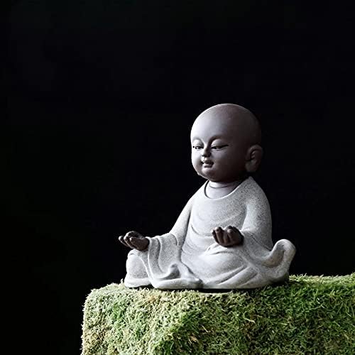 WSSBK kreativni zen ljubičasta glina buddha kipovi keramički mali monk ukras čaj za kućne ljubimce ukrašavanje čaja čaj za igranje