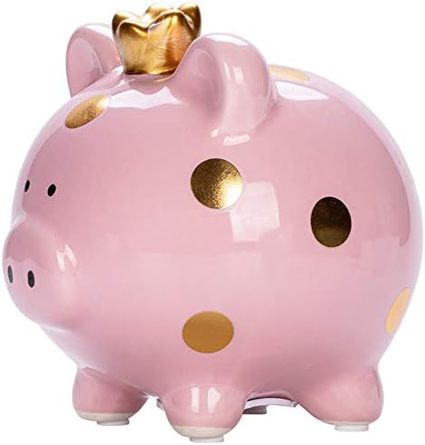 YJNSFT Piggy Bank za djevojčice, mali keramički novac za malu djecu Ušteda Banka za dječake, kutija za kovanice za porculanski dekor,