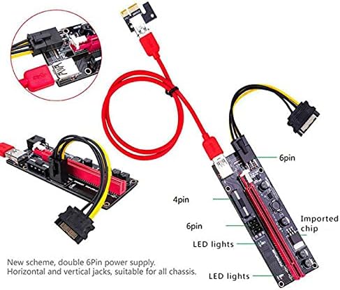 Konektori PCI -E Express USB3.0 1x TO16X Adapter za ekstenderske kartice SATA Power CABEL Extender Riser Adapter Card SATA 15 PIN do