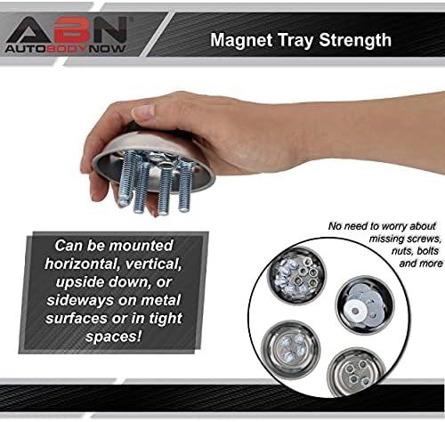 ABN magnetska ladica za mehaniku 4PK, Magnetska zdjela s magnetskim dijelovima - držač magnetskog alata - 4,2 inčni okrugli 4 -pack