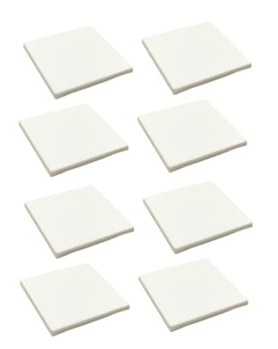 INVENGO 8PCS 2 X2 Akrilni lim Bijela boja 50x50x5 mm Plastična ploča debljina 5 mm debljina 2 inča Plexiglass ploča neprozirna za DIY