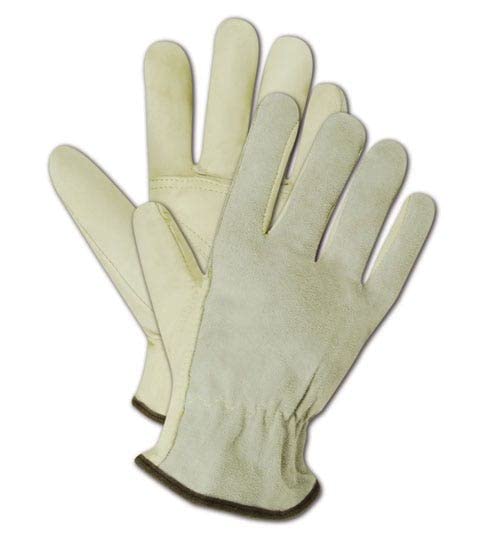 Magid Roadmaster B6544E rukavica | Unsined žitarica kožna rukavica s tipkom s Keystone palcem - ekonomična ocjena, uzorak iz rezanja