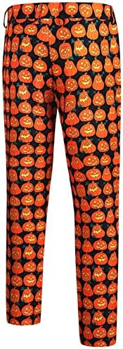 Fuzzy muški modni casual tiskarski uzorak Halloween uzorak vintage odijelo hlače Dječake čarape