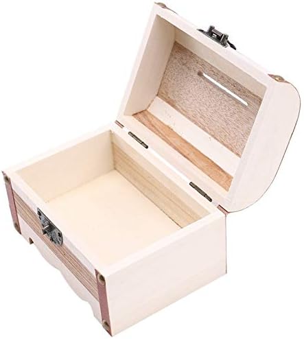 JYDQM 1PC Drvena piggy banka sigurna ušteda kutije s ručno izrađenim kutijama za skladištenje kovanica