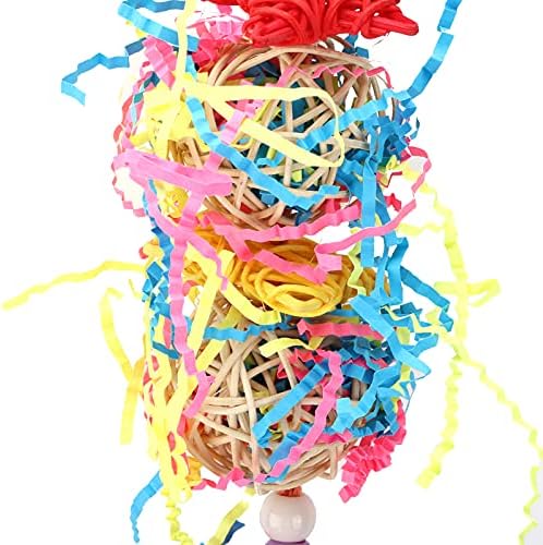 Elazaya Ptica Šarena igračka za žvakanje Smiješna igračka za drobljenje viseće hranjive igračke otporne na abraziju i otpornost na