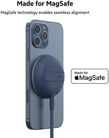 Belkin Magsafe bežični punjač - iPhone punjač - Magsafe Charger za iPhone 14, iPhone 13, iPhone 12 - USB C punjač w/ 6,6 'kabel i ugrađen