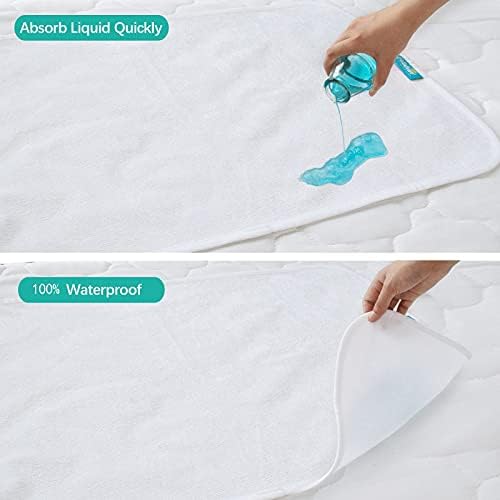 Promjena obloga za jastučiće 5, vodootporni veća presvlaka za presvlačenje 28 x 15, pamučni plahti za basinete, 2 pakiranja, pleteni