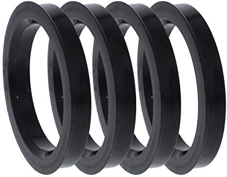 DPACCESSORIORI H73-5406-PC Crni polikarbonatni središnji prstenovi od 73 mm do 54,06 mm-4 pakiranja