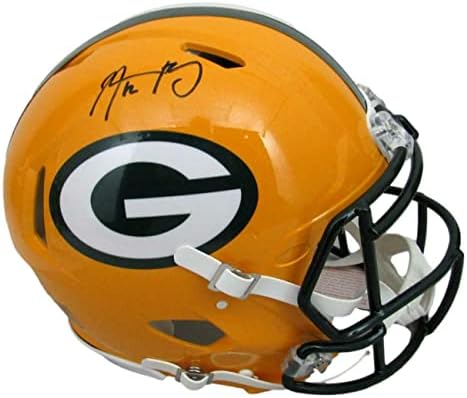 Aaron Rodgers potpisao je autentičnu kacigu u punoj veličini od 160606-NFL kacige s autogramom