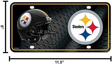 Rico Industries NFL Pittsburgh Steelers Primarni metal Auto Tag 8.5 X 11 - Izvrsno za kamion/automobil/SUV
