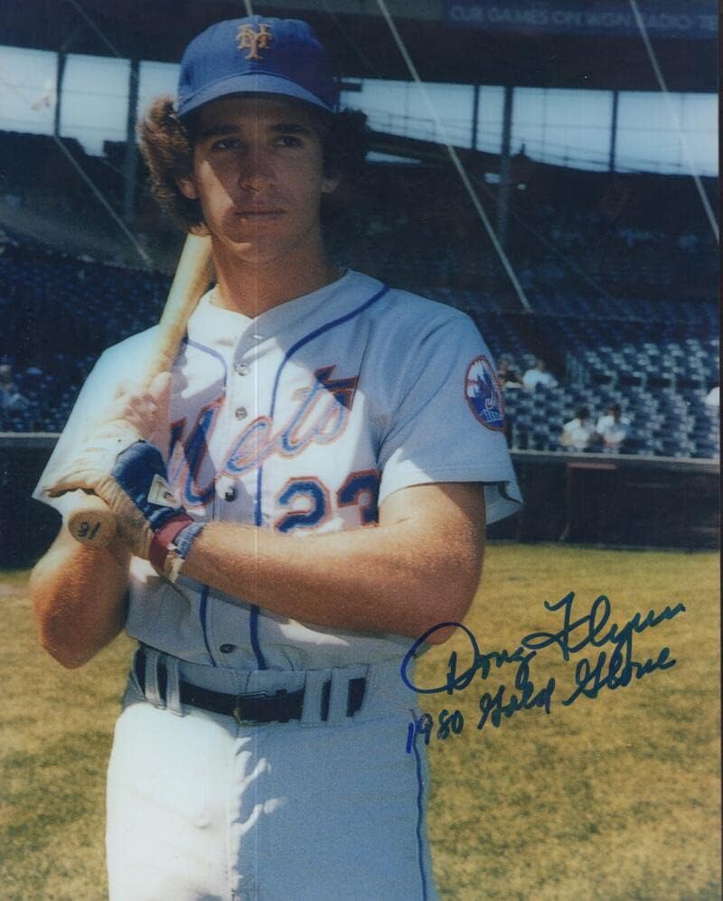 Doug Flynn New York Mets 1980 Zlatna rukavica potpisana 8x10 fotografija s CoA