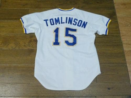 Wilmington Blue Rocks potpisana igra koristi se dres malog lige 15 Tomlinson Veličina 44 - Igra korištena MLB dresova