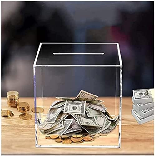 Clear Piggy Bank, akrilna piggy banka za djecu Trg Neobavni novac ušteda staklenke za odrasle kovanice banke gotovina spremnik kutija