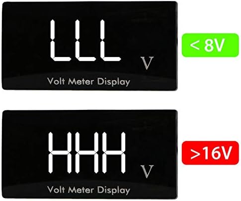 Digitalni voltmetar, Senrise Vodootporni napon DC 12V Digitalni udarni LED zaslon za prikaz za automobile automobile Motociklističke