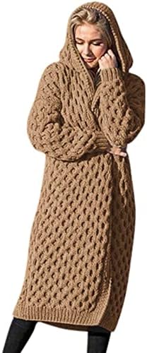 Moderan džemper s dugim rukavima Žene otvoreni prednji jesen fakultet labava tunika čvrsta kapuljača Poliester Comfy Tunic