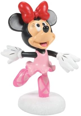 Odjel 56 Disney Village Accessories Minnie Mouse Arabesque Figurica, 3 inča, višebojan