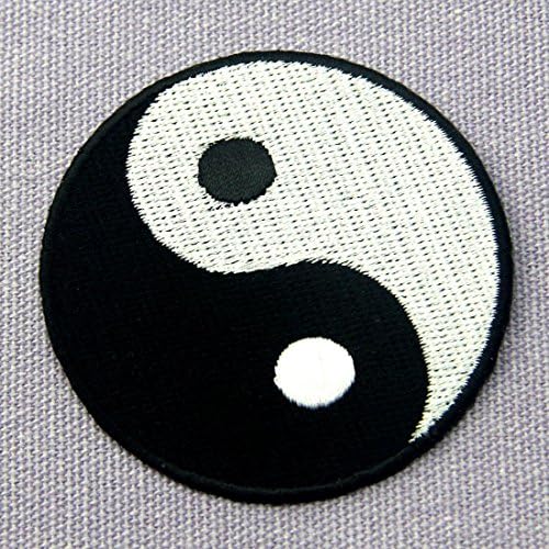 Yin yang kineski taoizam simbol vezan značka željezo na šivanju na flasteru