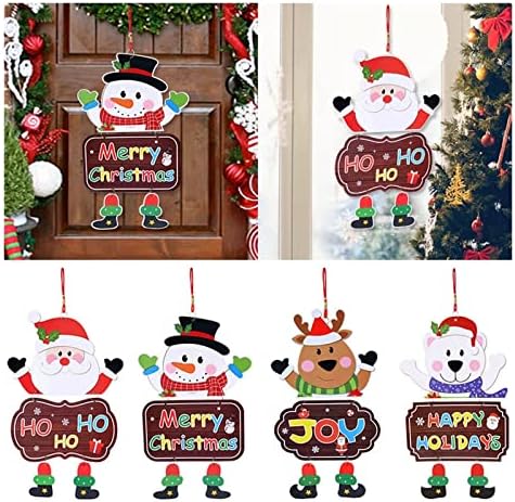 Pifude božićni ukrasi Sretna božićna vrata Viseći ukras Privjesak Djed Mraz snjegović svečano novogodišnju zabavu
