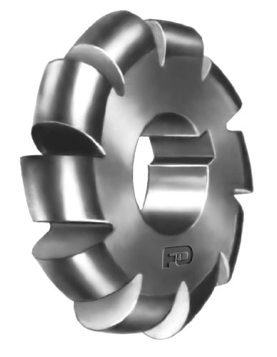 Tvrtka F&D alata 12535-C1107 Konveksni rezač, tip za sjenice, čelik velike brzine, ublaženi oblik, 11/32 Promjer kruga, 4 promjer rezanja,
