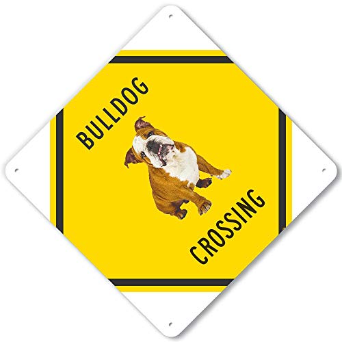 Petka Signs and Graphics PKAC-0555-NA_10X10 Bulldog Crossing Aluminijski znak, 10 x 10
