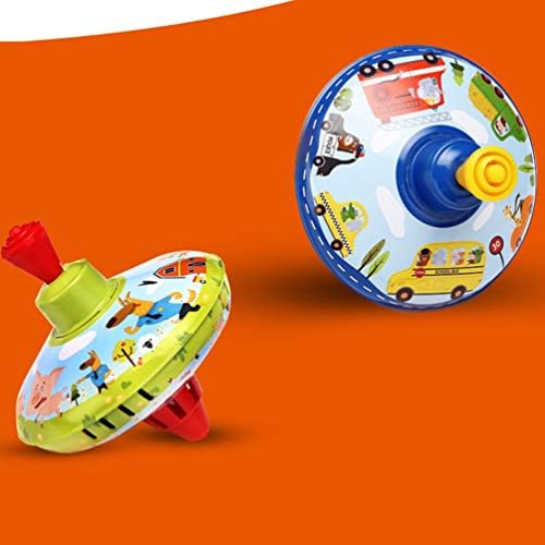 TODDMOMY 1PCS Top Toy za djecu, metalni crtani životinjski vrh igračka Tin Gyroscopes igračka za odrasle djece zabave favorizira