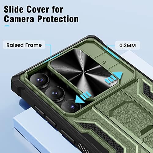 Ruky futrola za Samsung Galaxy S23 Ultra, ugrađeni poklopac kid-standada i klizača kamera s teškim udarom zaštitom od šoka zaštite