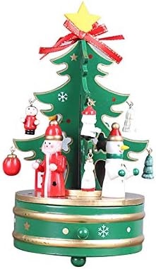 XIOS božićni ukras 2022 ukrasi božićna kutija vrhunska glazba božićna drvena rotirajuća glazbena dekor nogometni ukras
