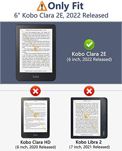 Moko futrola kompatibilna s Kobo Clara 2e 6 2022 Oslobađanje, Anti-Scratch Smart Cover Compact Folio kućište s funkcijom automatskog