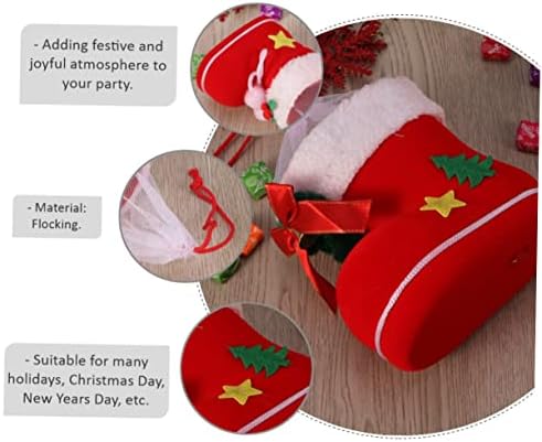 Pretyzoom 6 pcs božićni dječji poklon čizme Djeda bombon crveni poklon adornos para de božićni slatkiš čarapa za božićno drvce viseće