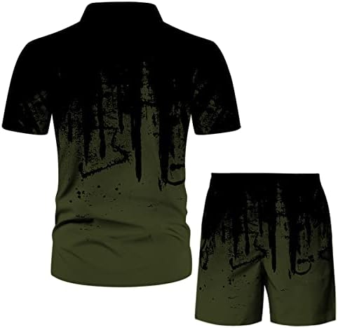 Muške plivačke odijela duge proljetne kratke košulje kratke hlače set za rukave set za tiskanu plažu ljeto ležerno odijelo muškarci