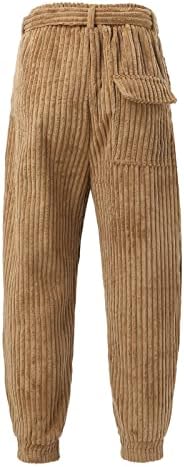 Sezcxlgg znojne hlače za muškarce muške jesenske i zimske visoke ulične modne slobodno vrijeme labavi sportski čipkasti čipka