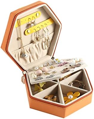 Kutija za nakit u obliku dijamanta u boji PU koža prijenosna kutija za pohranu nakita naušnice ogrlica kutija za naušnice