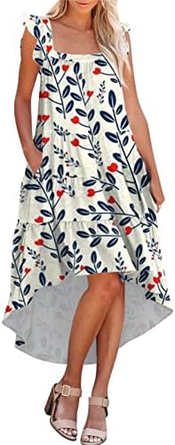 Fragarn Rompers za žene seksi, ženski ležerni temperament modni tenk Top Print Elegantna haljina