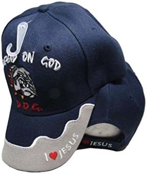 PAS. Ovisi o Božjem kršćanskom psu Isusu tamnoplava vezena kapica šešir 812e