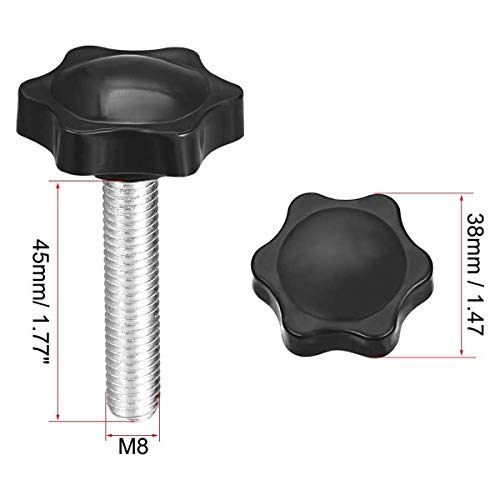L-A stezanje vijčanog gumba, 38 mm dia Plum šesterokus u obliku zvjezdica M8 × 45 mm muški navoj （10 PCS）